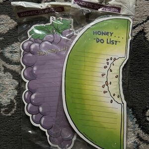 Magnetic Shopping Lists - Grape and Melon Design